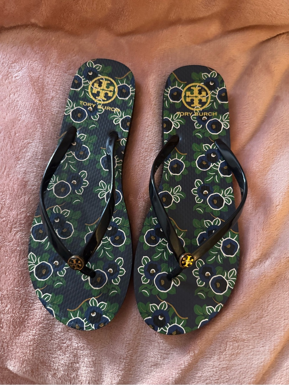 Tory Burch Floral Flip Flops